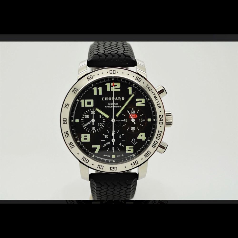 Mille Miglia Steel Rubber Chronograph Men's Watch